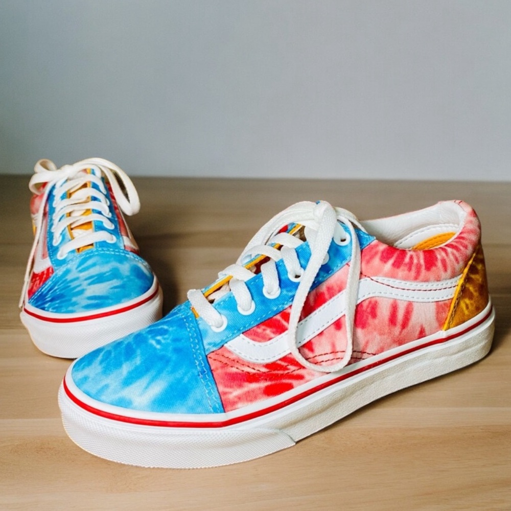 NEW! Vans Old Skool Multi Tie Dye Block Sneakers